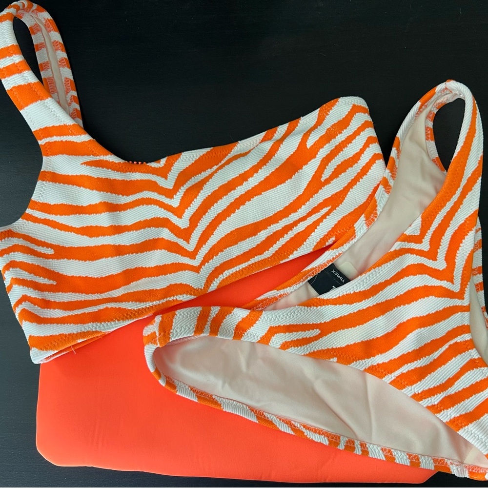 Triangl Swimwear Orange Zebra Bikini